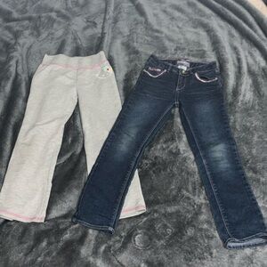 2 pairs of little girls pants a size 6x